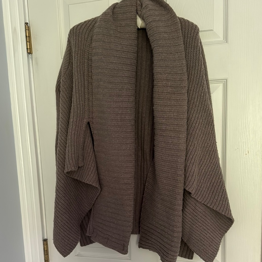 All Saints wool and alpaca blend Cozy Brown Knit Cardigan